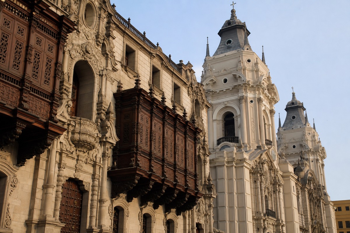 Colonial-era buildings in Lima's historic center, the starting point of the Lima to Cusco travel guide route