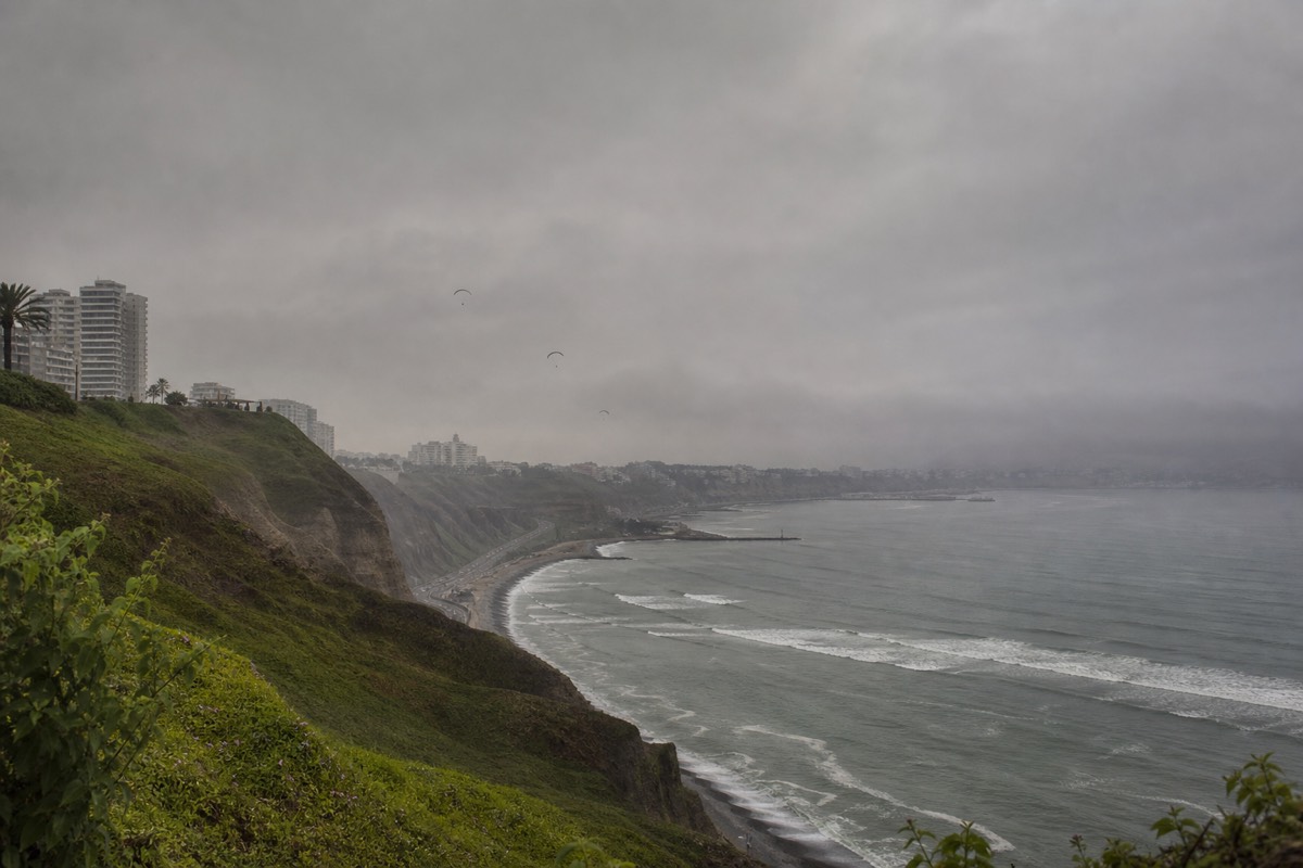 Lima's Miraflores coastline, backdrop to Anthony Bourdain's travels in Peru