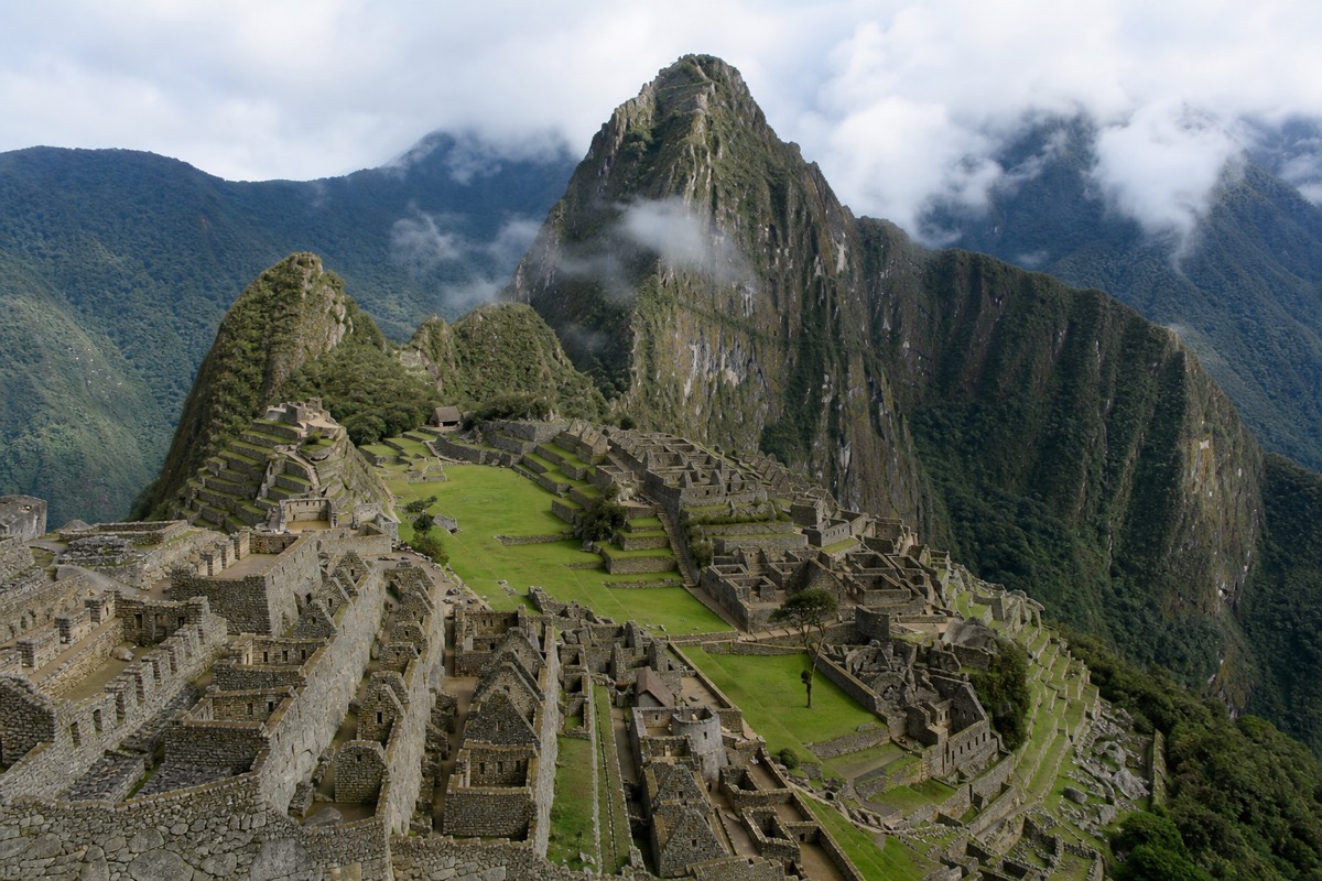 The classic overlook showing the stone terraces and citadel below Huayna Picchu, a highlight for visitors with Machu Picchu tickets