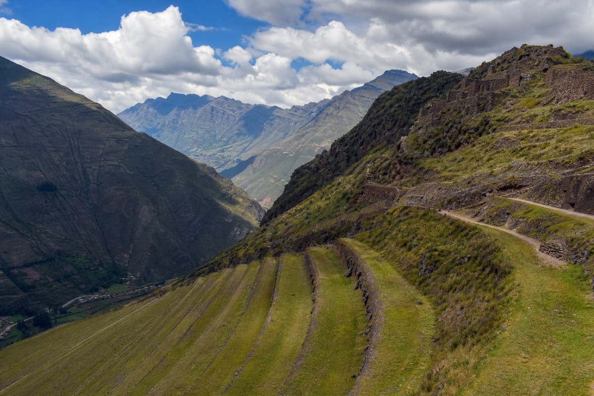 Pisac ruins above the Sacred Valley of the Incas